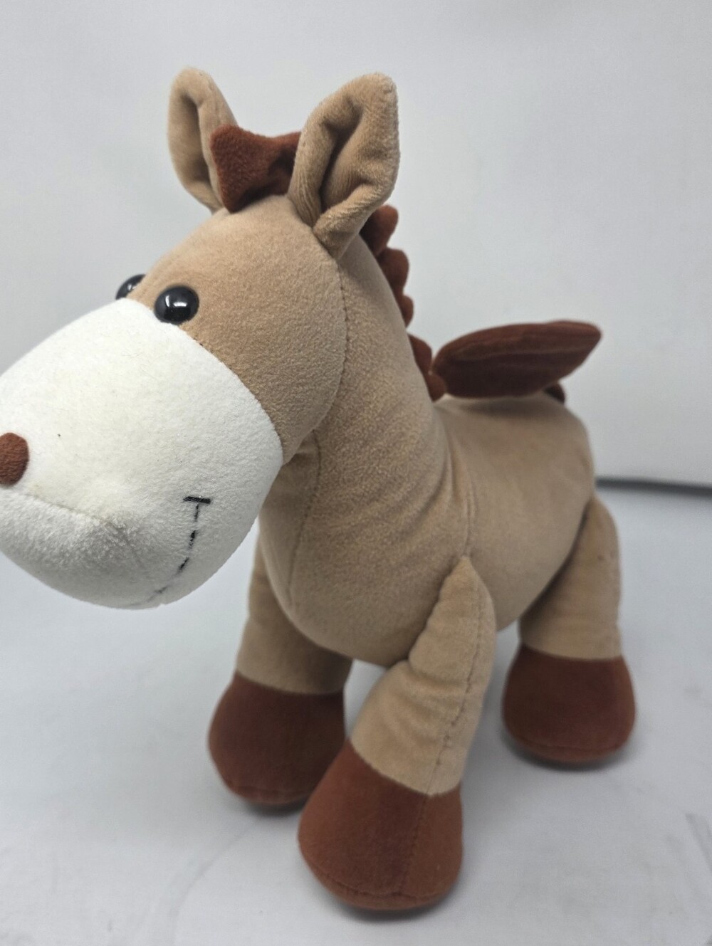 Gund Threads Plush Patches Pony Stuffed Animal Horse Brown Tan Soft 12"